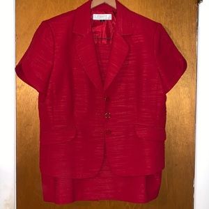 Tahari Short-Sleeve Blazer and Skirt Set